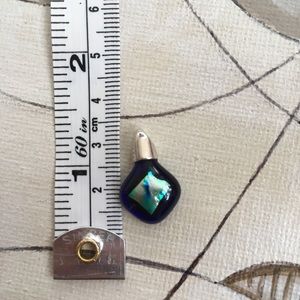 Sterling and blue glass pendant